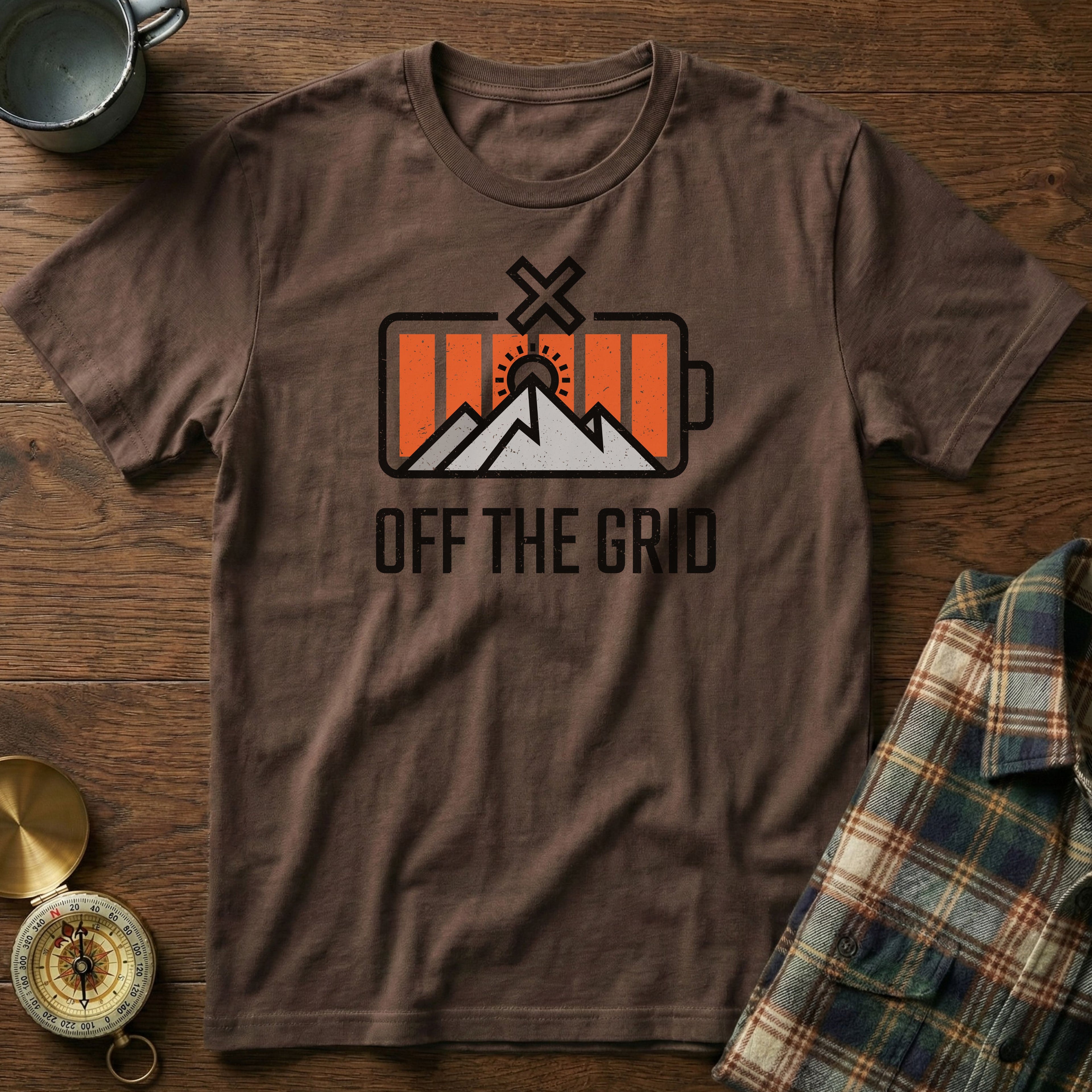 Off The Grid Retro Battery T-Shirt