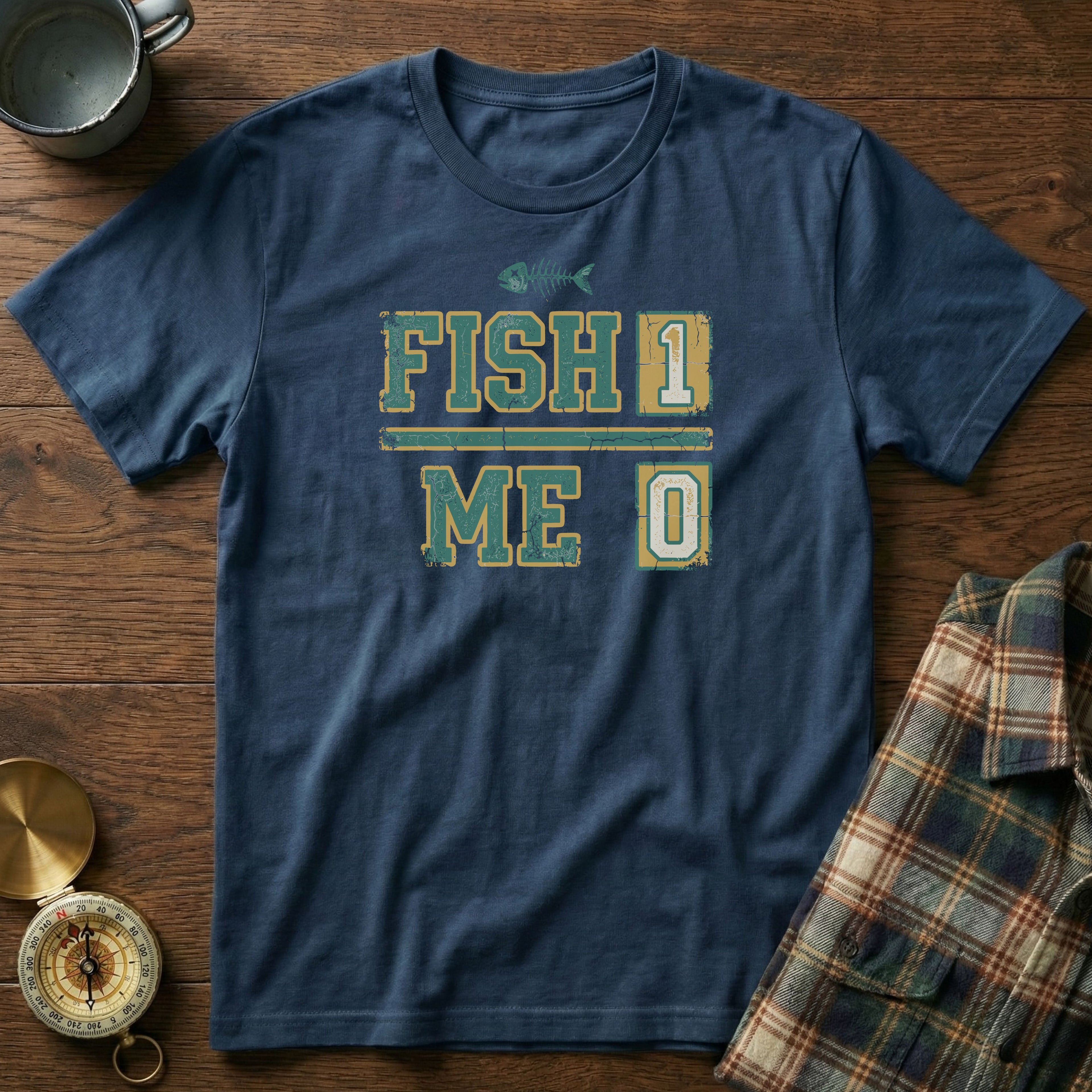 Local Angler Humor Fish 1 Me 0 Snarky Fishing T-Shirt