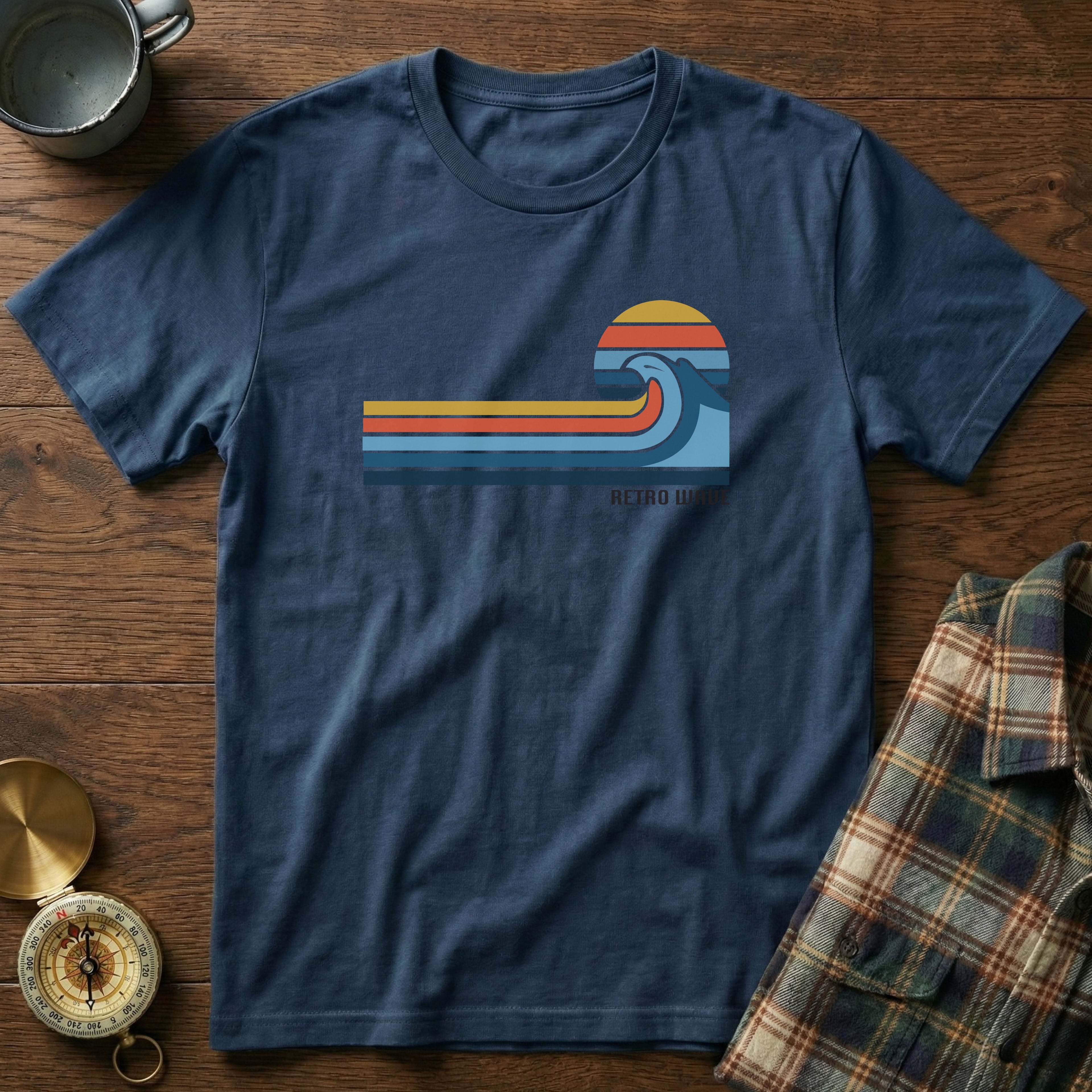 California Retro Wave Surf & Sun Graphic T-Shirt