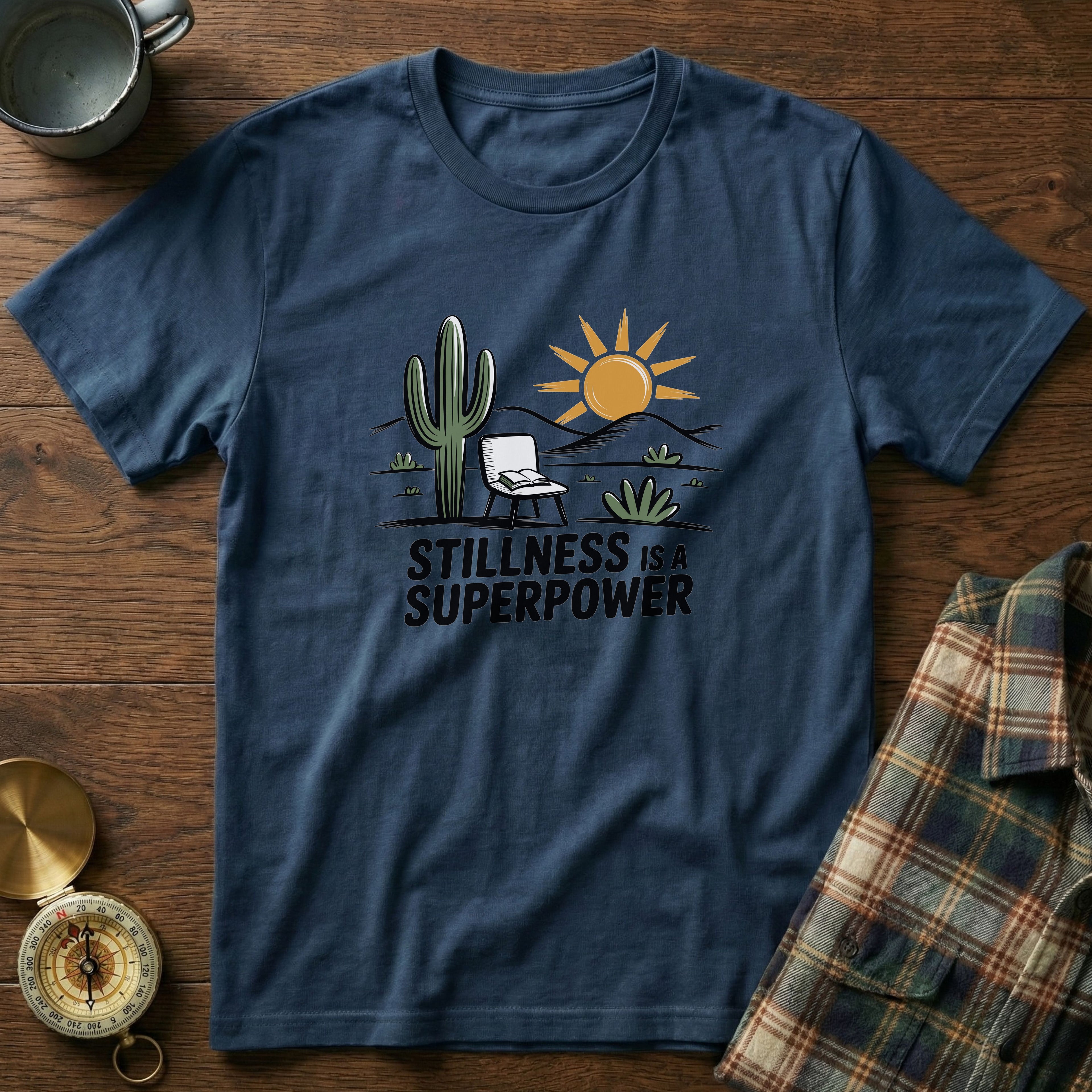 Mindful Cactus & Sun Scene T-Shirt