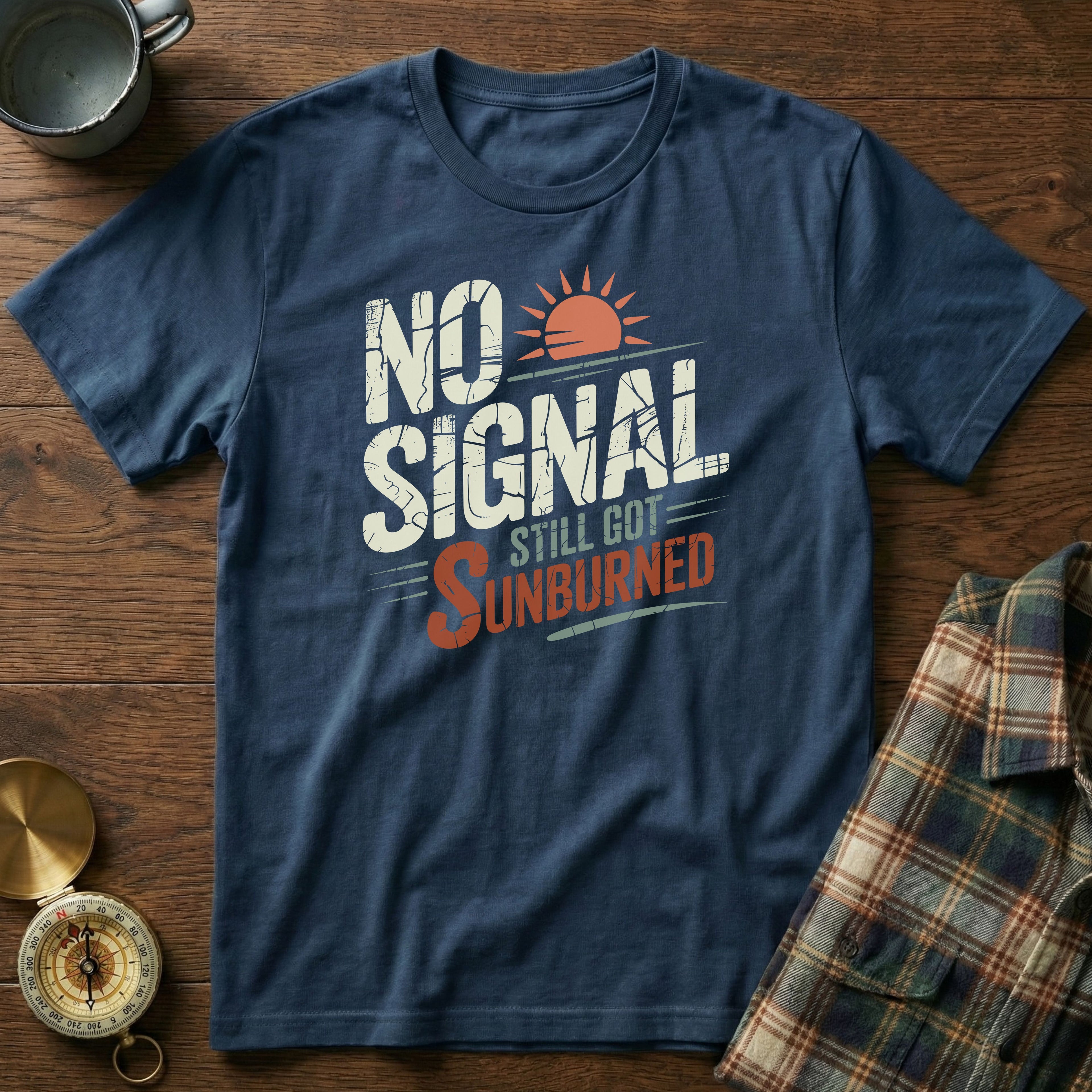 No Signal Still Got Sunburned Coastal Local T-Shirt