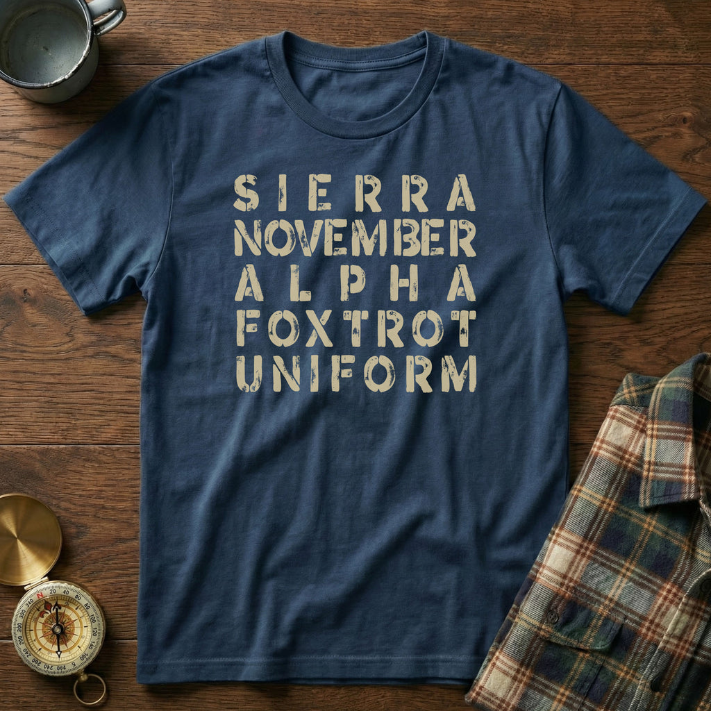SNAFU Phonetic NATO Alphabet T-Shirt