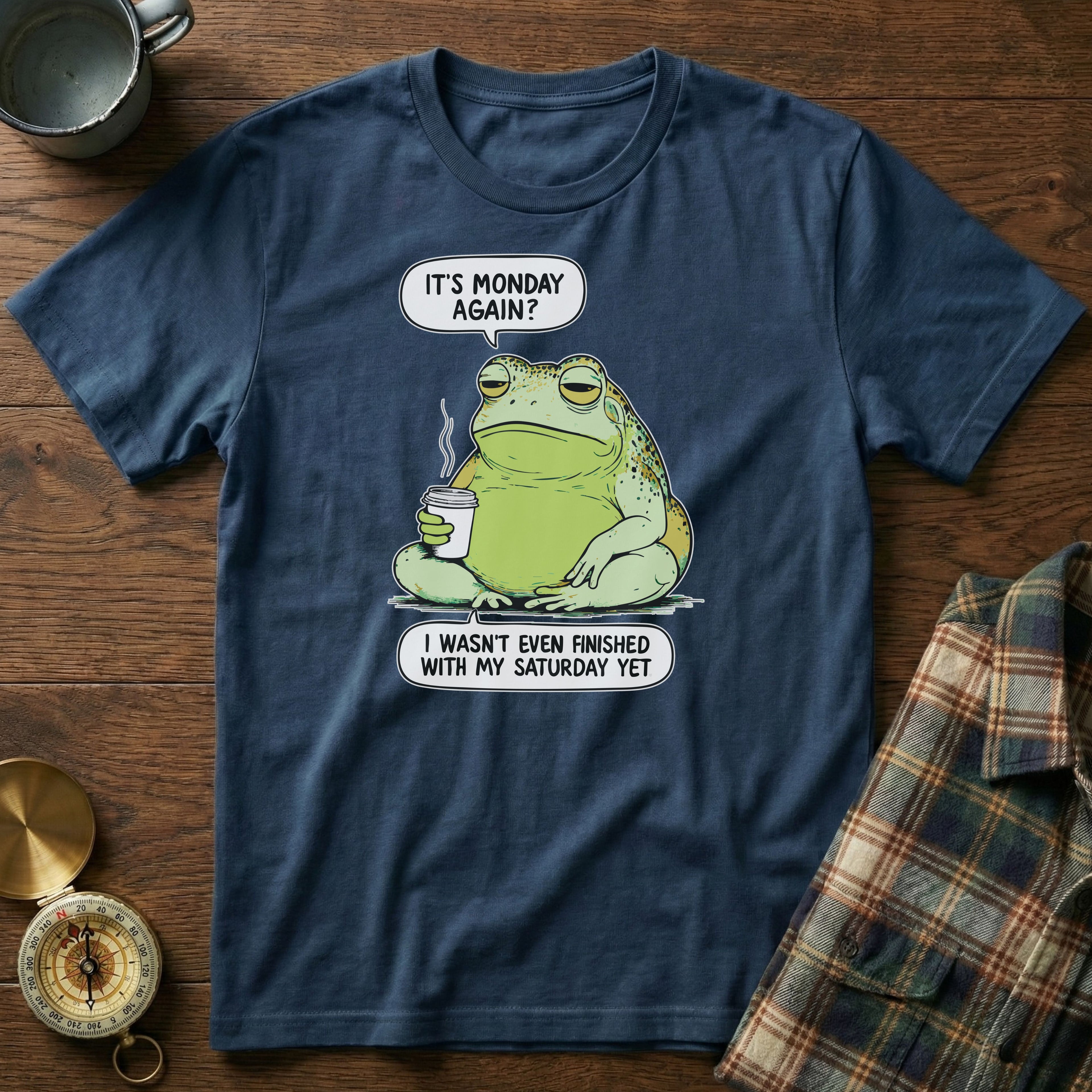 Funny Monday Frog Coffee T-Shirt