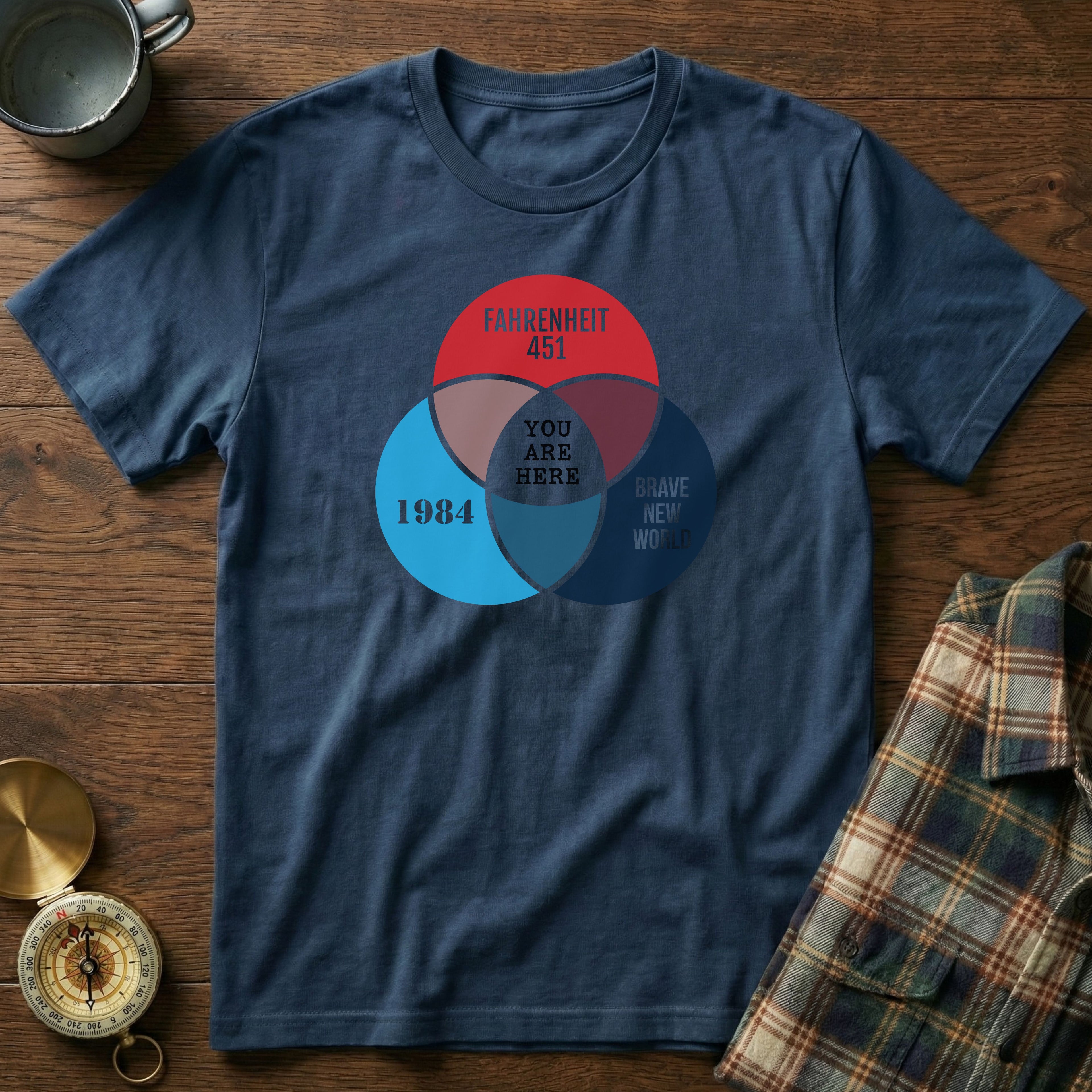 Dystopian Novels Venn Diagram T-Shirt