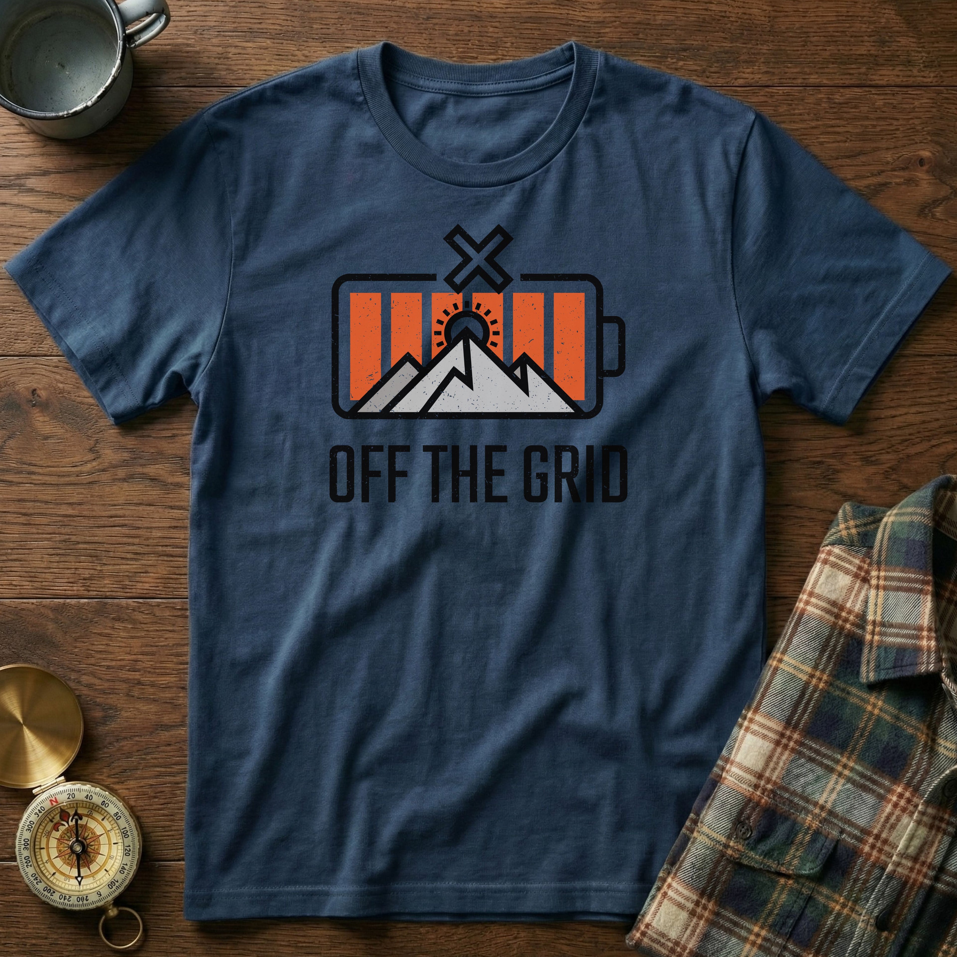 Off The Grid Retro Battery T-Shirt