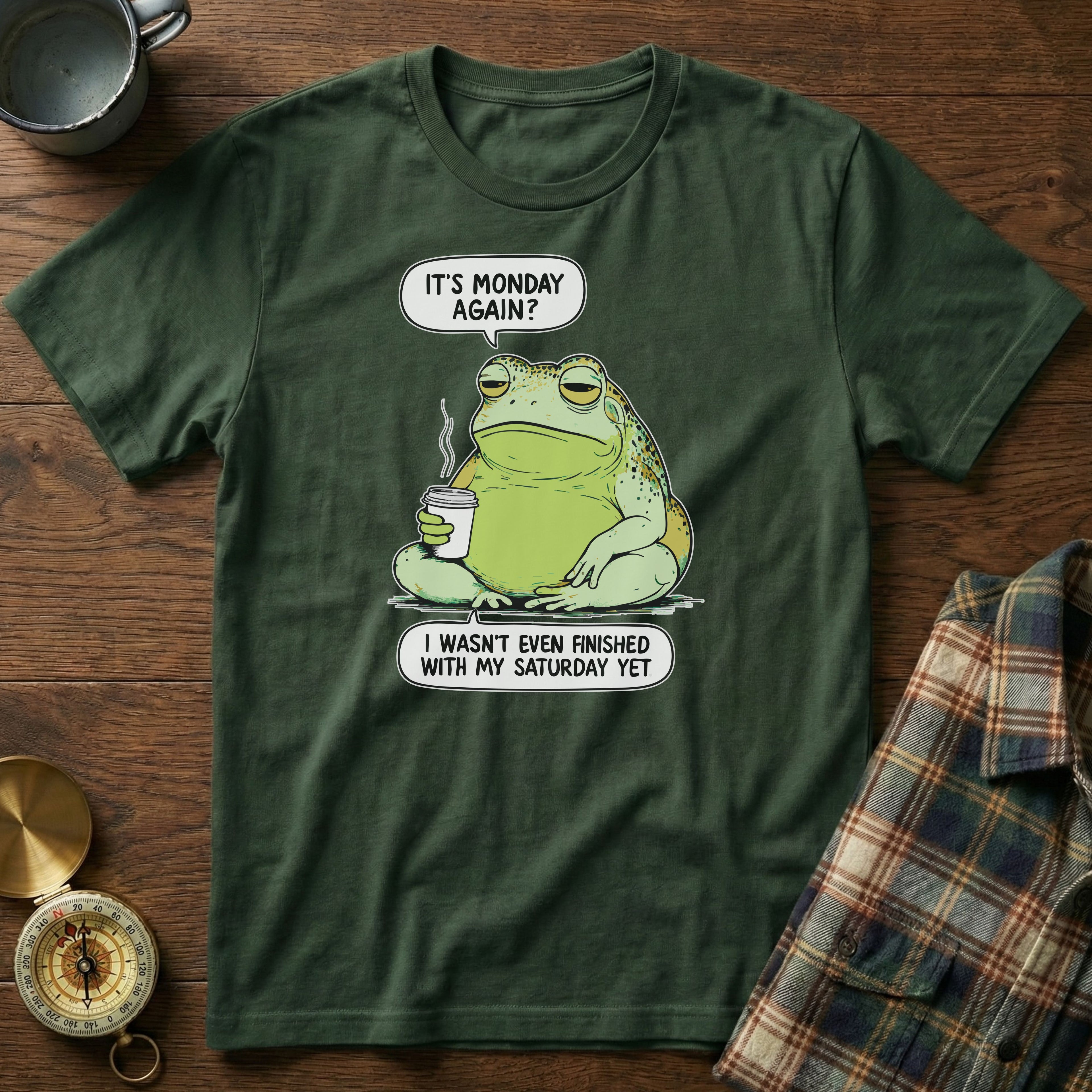 Funny Monday Frog Coffee T-Shirt