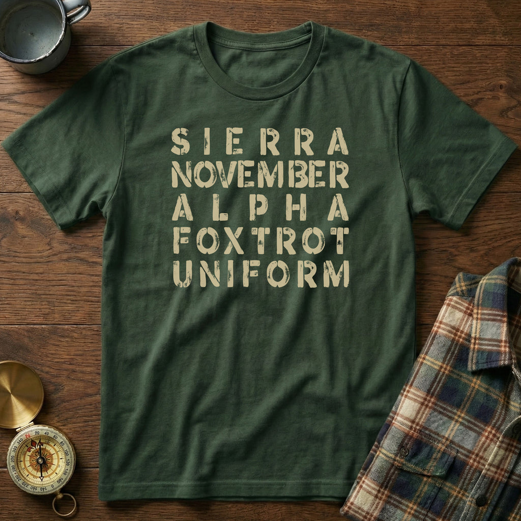 SNAFU Phonetic NATO Alphabet T-Shirt