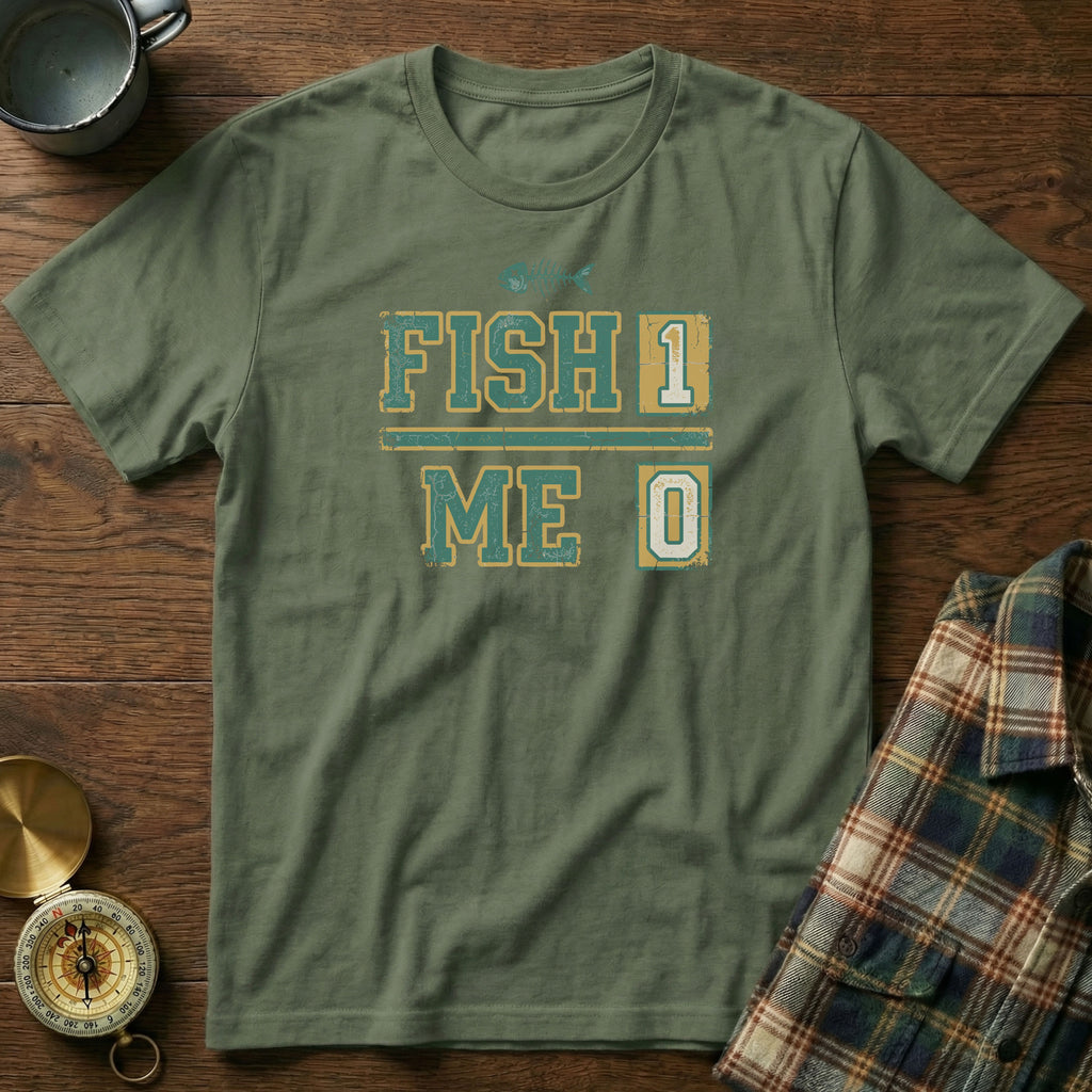 Local Angler Humor Fish 1 Me 0 Snarky Fishing T-Shirt