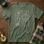 Coastal Wanderer Stamp Collection T-shirt