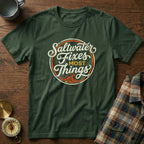 Coastal Retro 'Saltwater' Statement T-Shirt