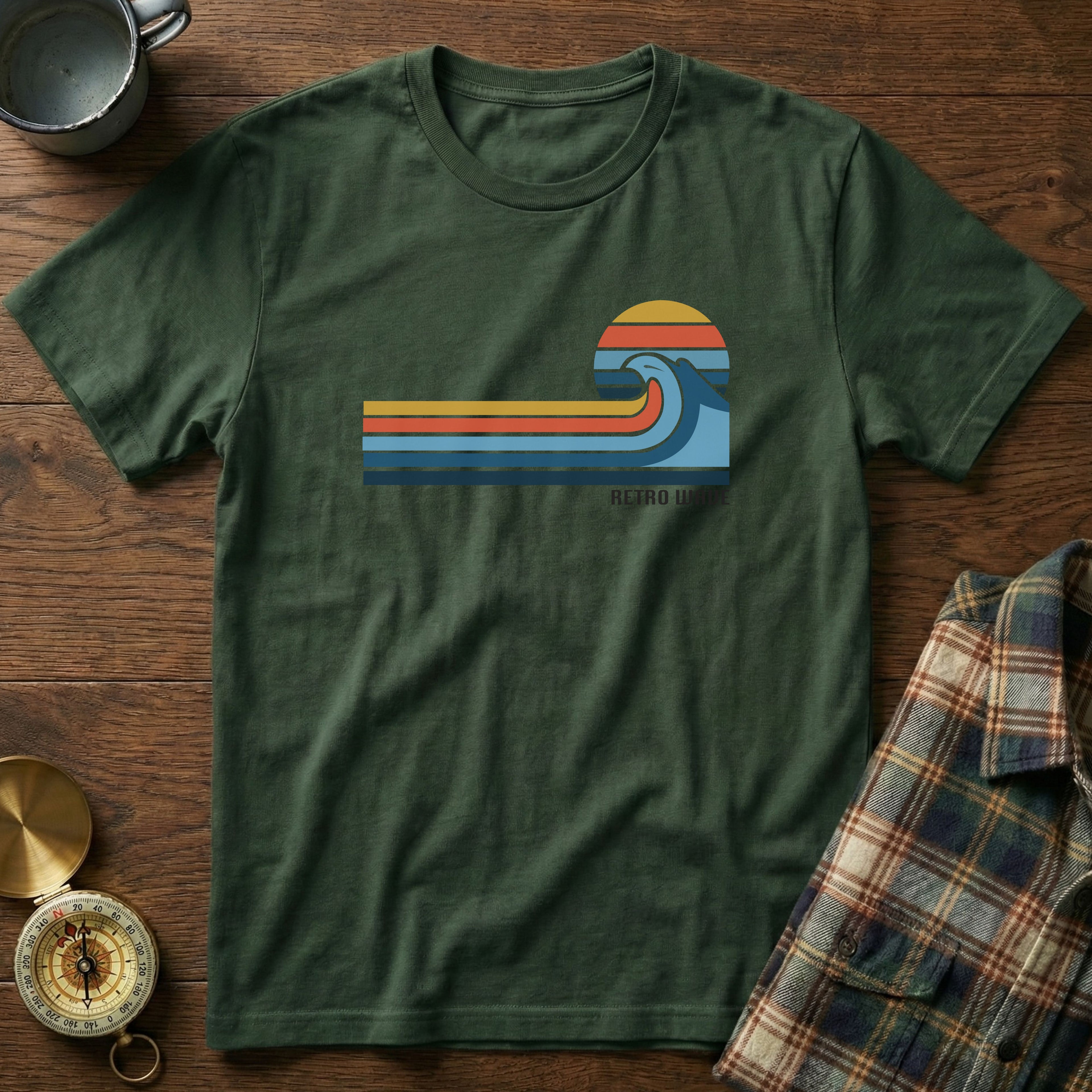 California Retro Wave Surf & Sun Graphic T-Shirt