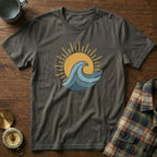 Sun Surf and Waves Graphic T-Shirt in Pepper