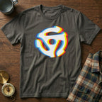 45 Vinyl Adapter Glitch T-Shirt in Pepper