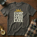 Camp Early Leave Late T-Shirt in Pepper
