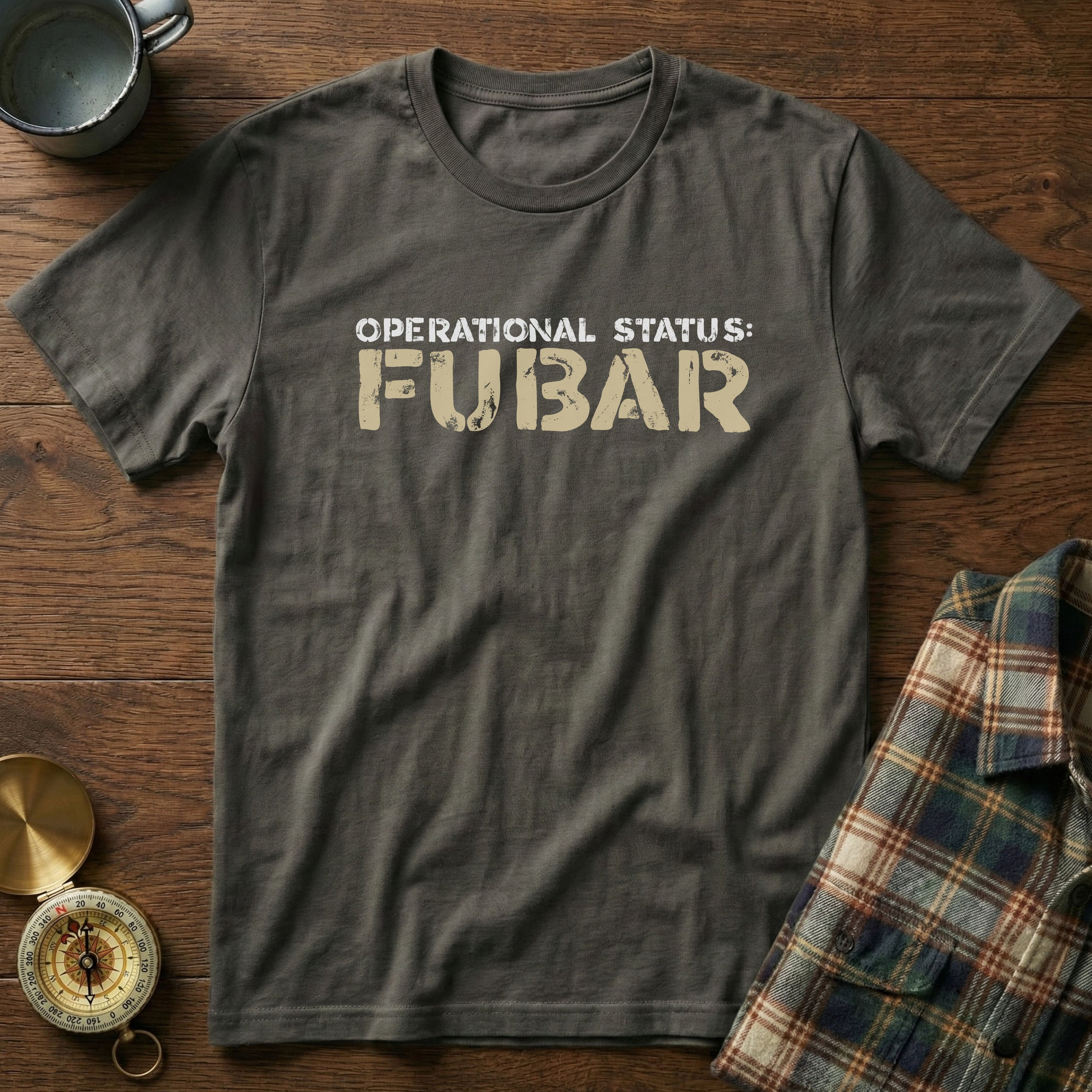 OPERATIONAL STATUS: FUBAR/SNAFU T-Shirt in Pepper