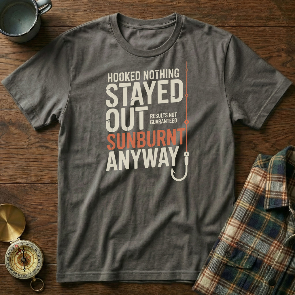 Coastal Fishing Snark Sunburnt Anyway T-shirt in Pepper