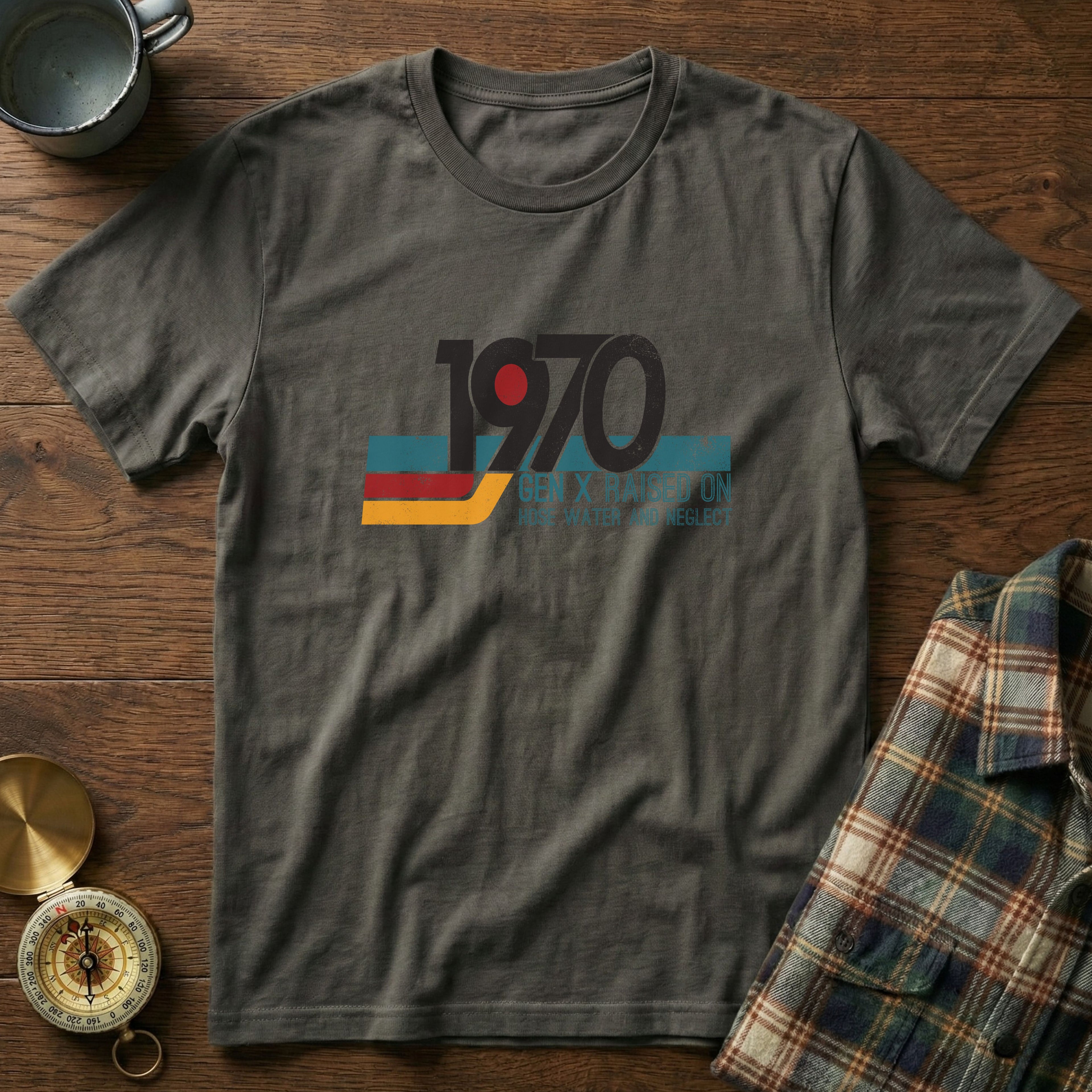 1970 Gen X Raised on Hose Water T-Shirt in Pepper