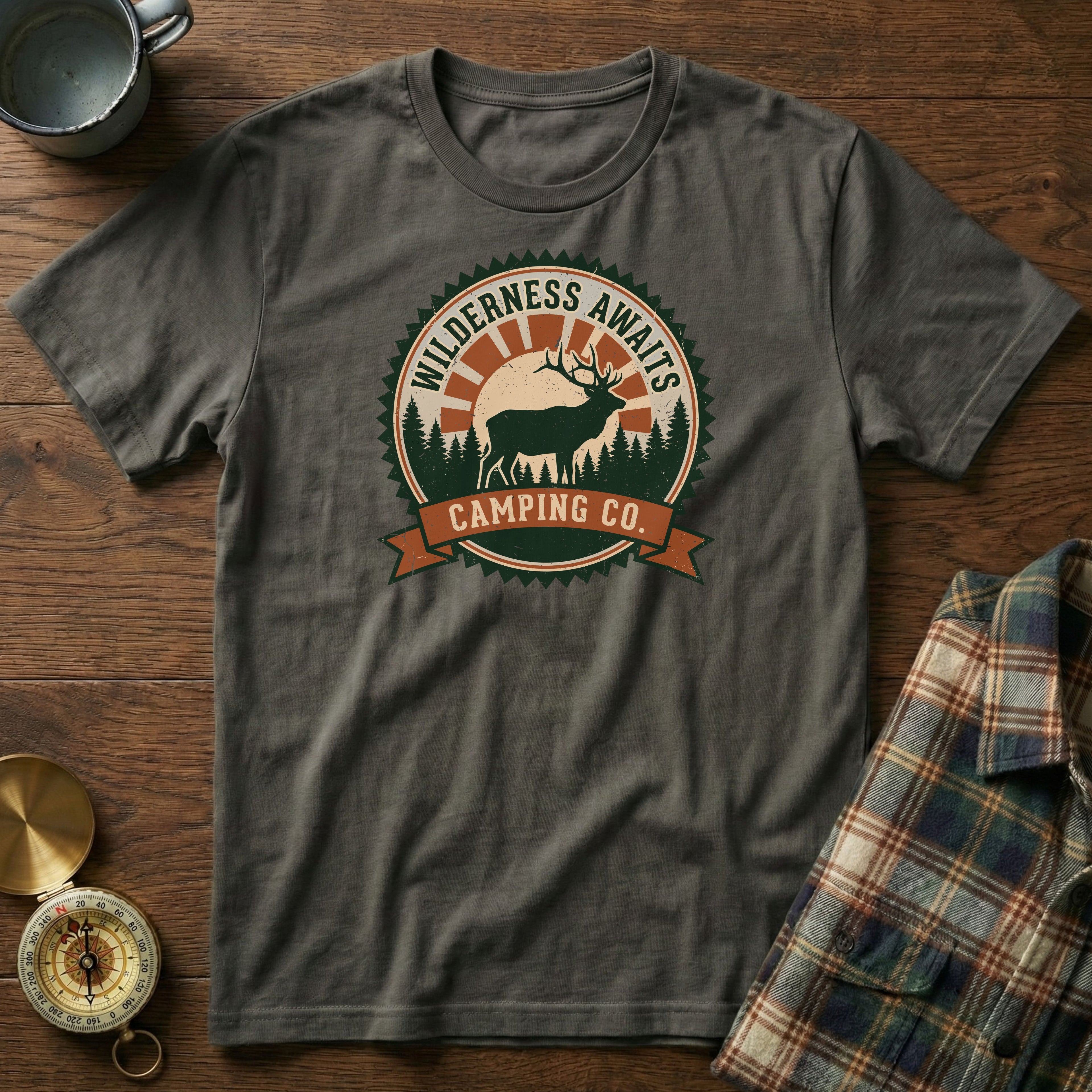 Wilderness Awaits T-Shirt in Pepper