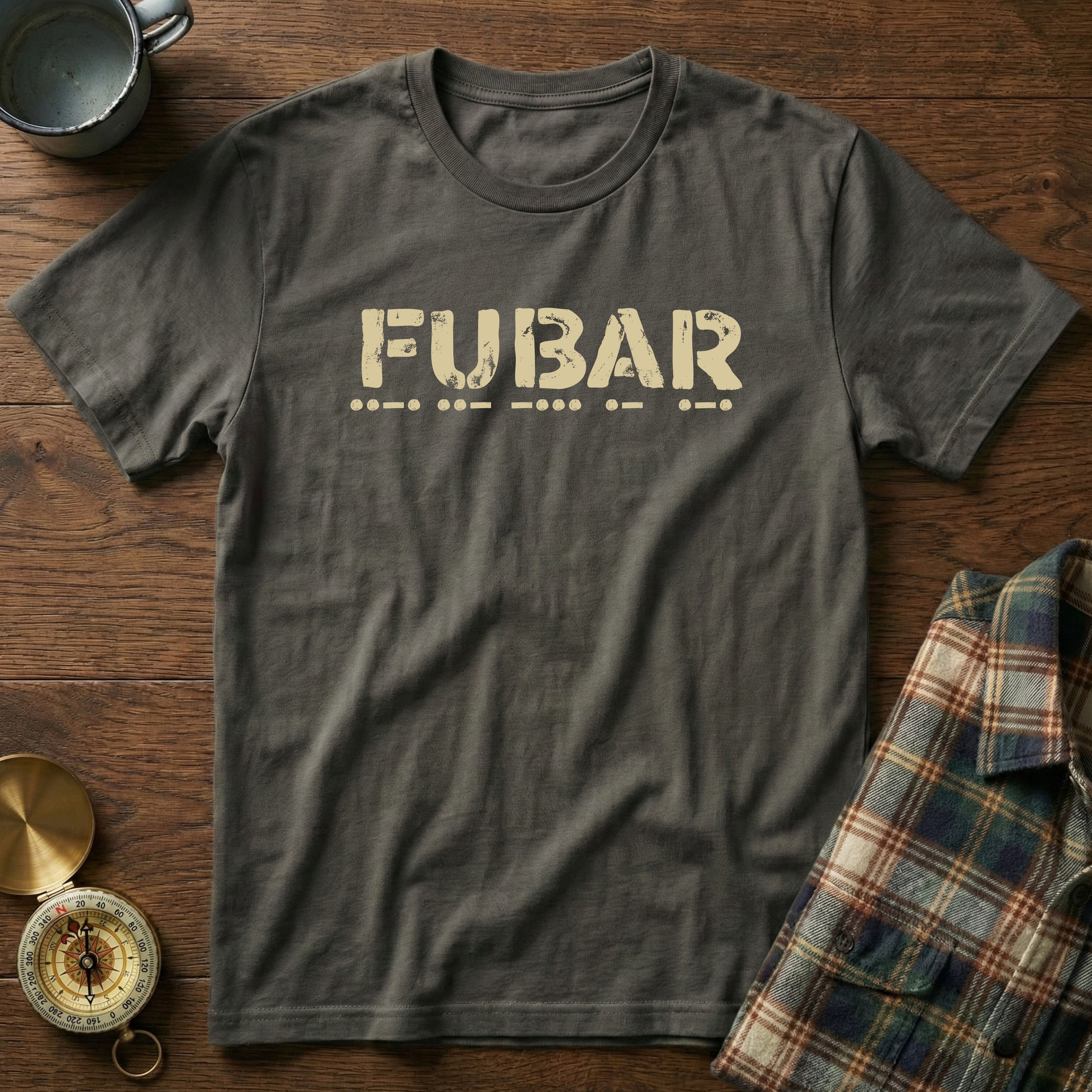 FUBAR Morse Code T-Shirt in Pepper