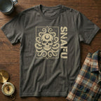 SNAFU Octopus Skull T-Shirt in Pepper