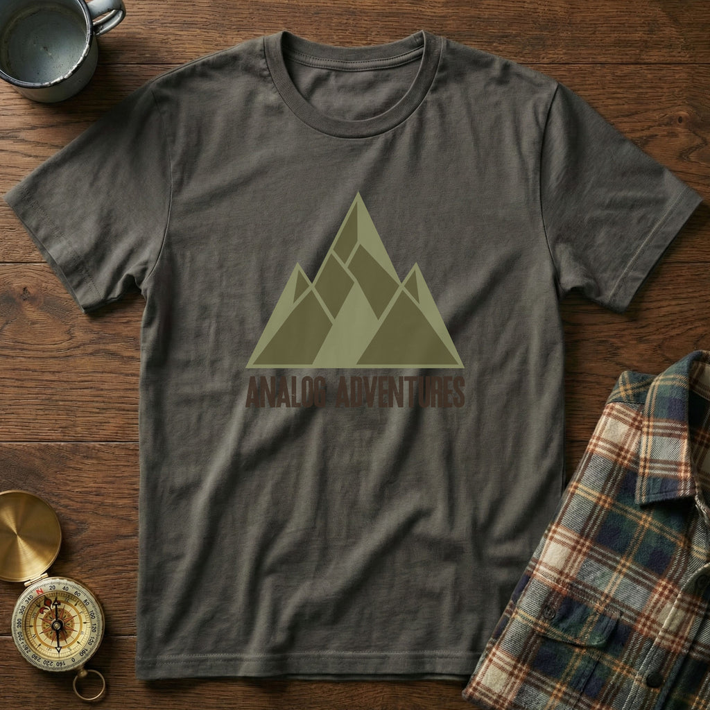 Analog Adventures Retro Geometric T-Shirt in Pepper