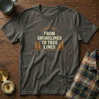 From Shorelines To Tree Lines T-Shirt in Pepper