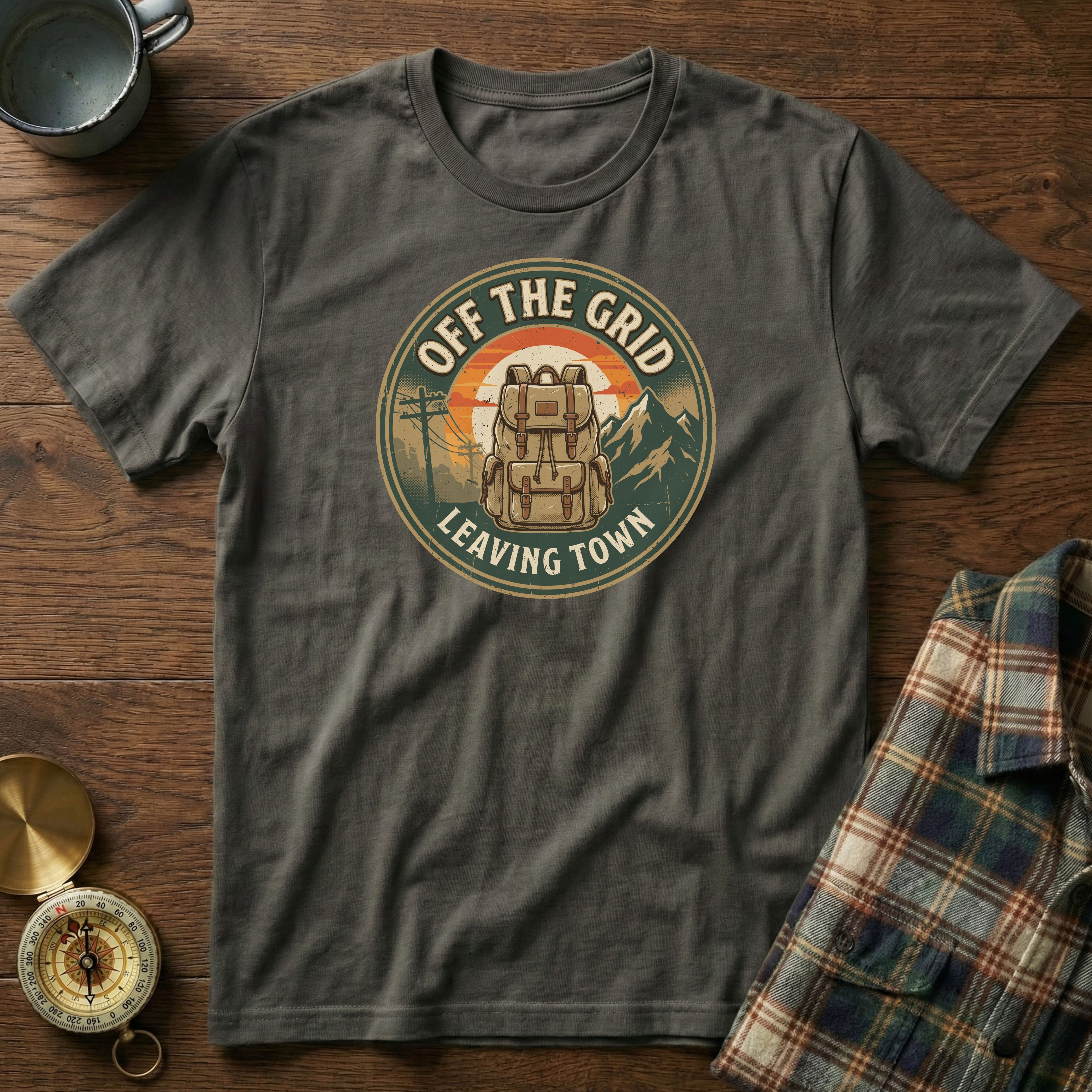 Off The Grid T-Shirt in Pepper