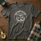 DON'T STOP BELIEVIN' UFO Camping T-Shirt in Pepper
