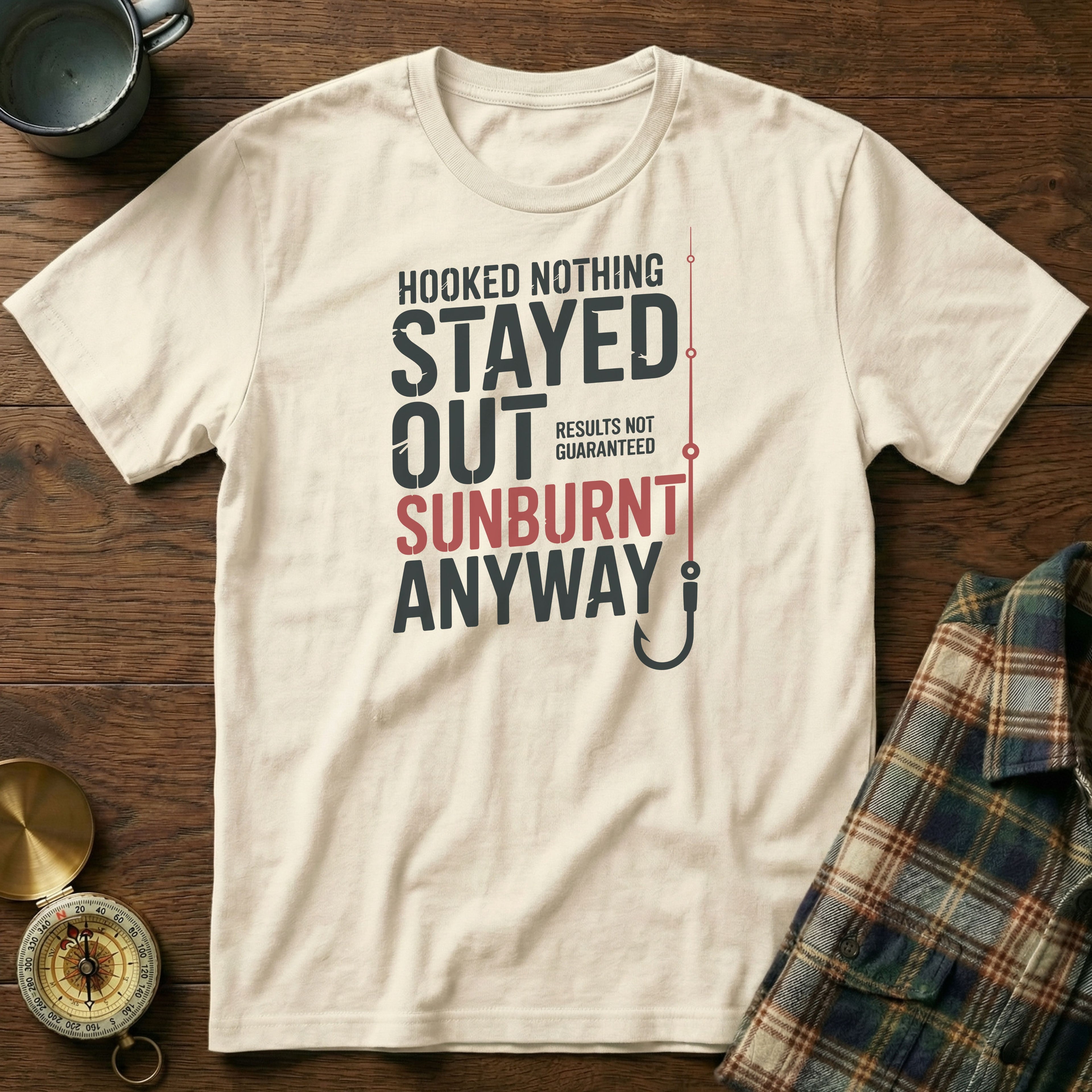 Coastal Fishing Snark Sunburnt Anyway T-shirt