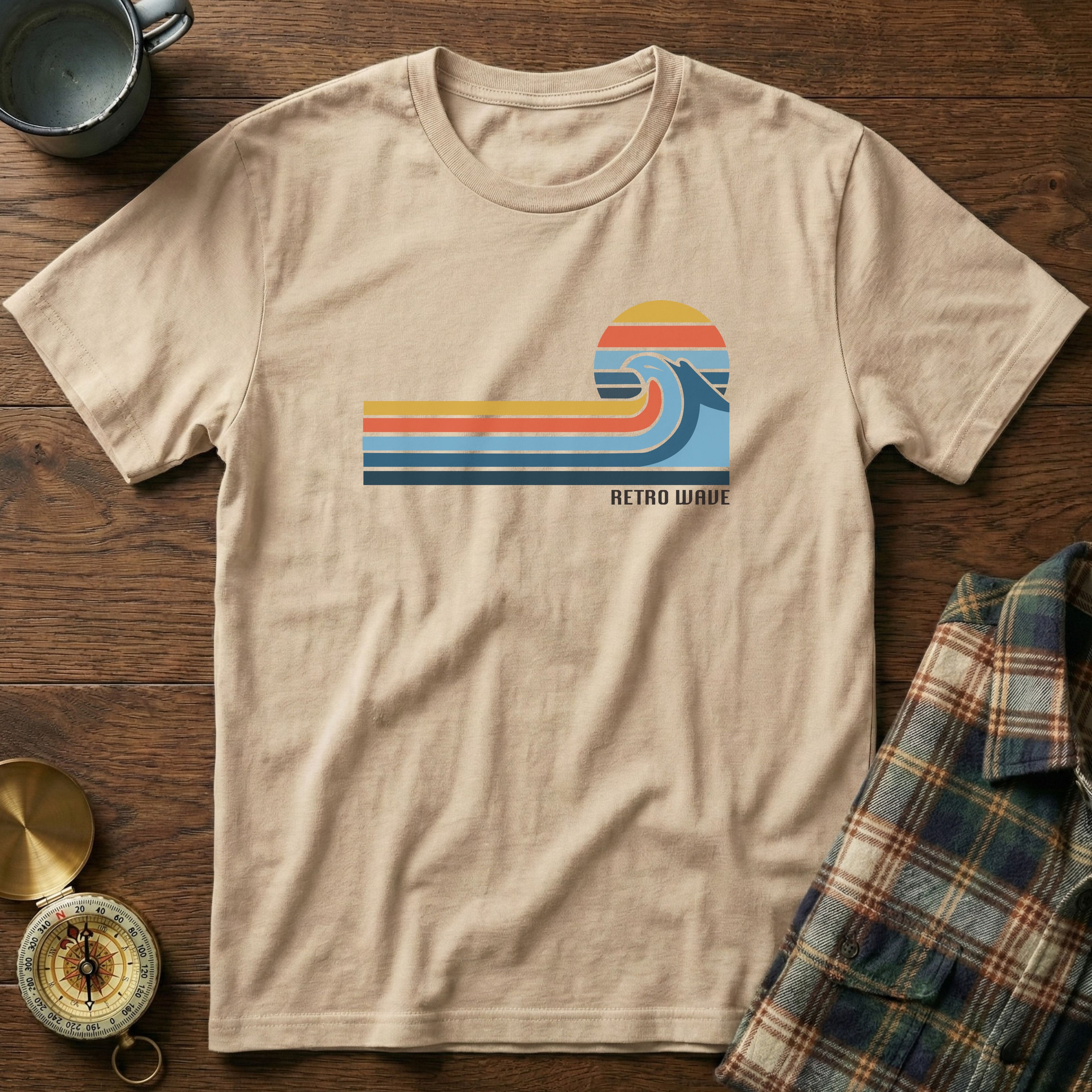 California Retro Wave Surf & Sun Graphic T-Shirt