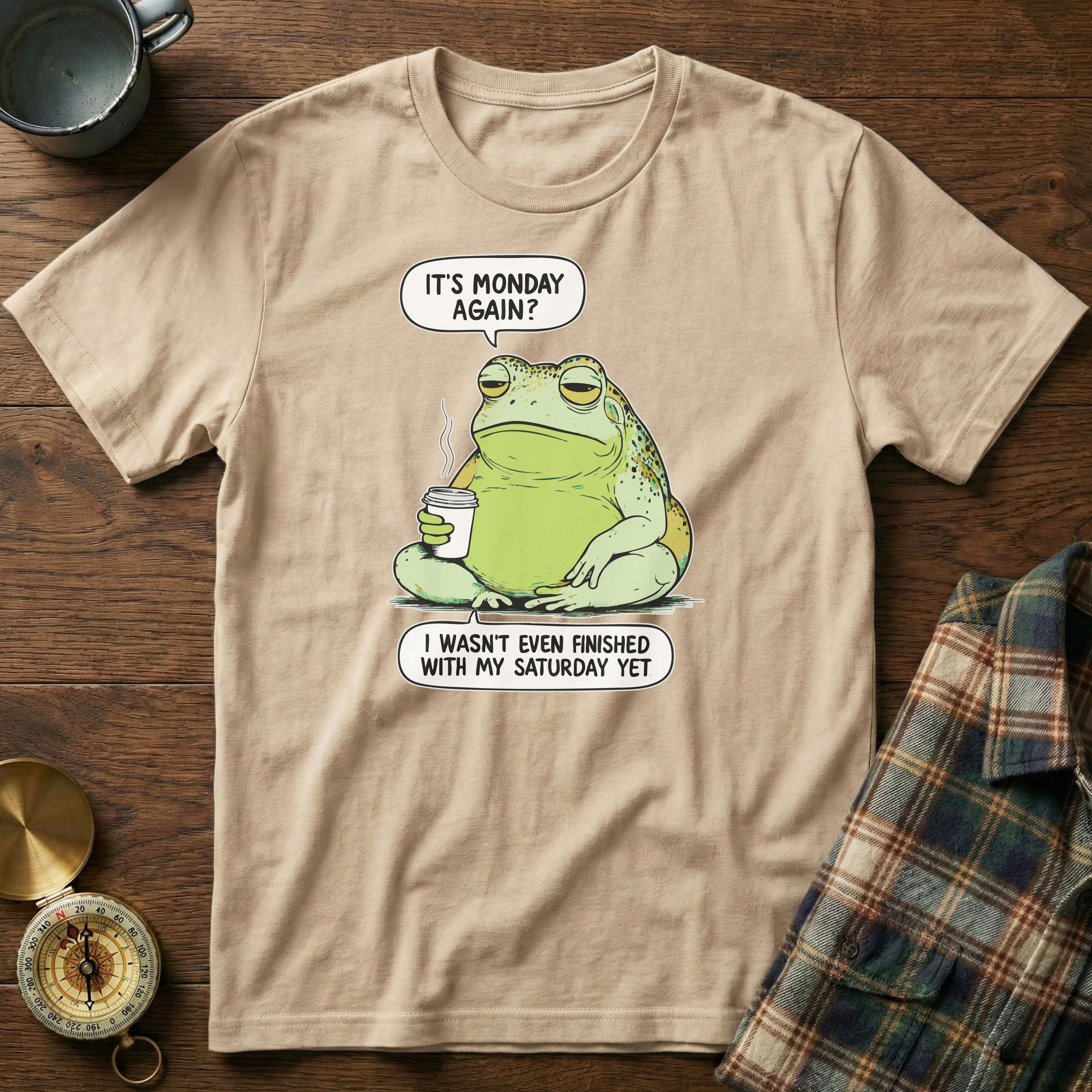 Funny Monday Frog Coffee T-Shirt