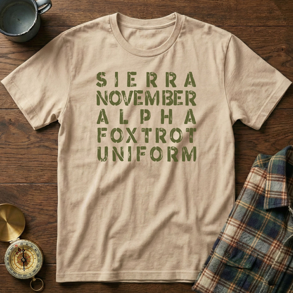 SNAFU Phonetic NATO Alphabet T-Shirt