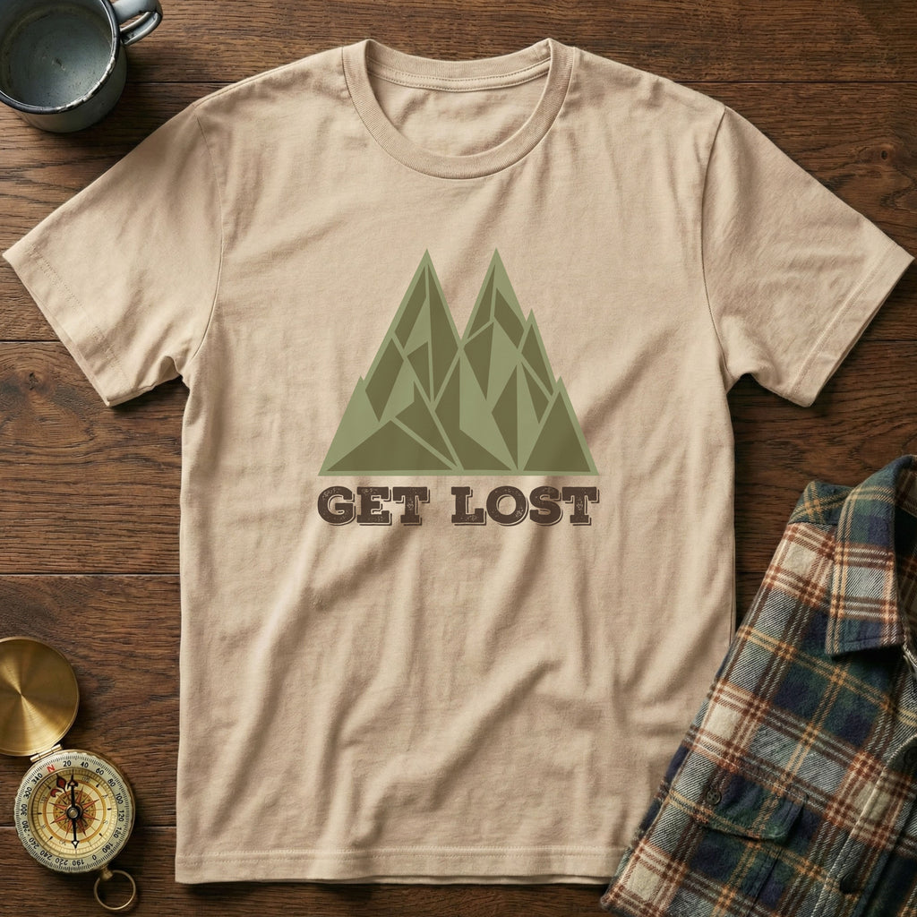 Get Lost Retro Geometric Mountain T-Shirt