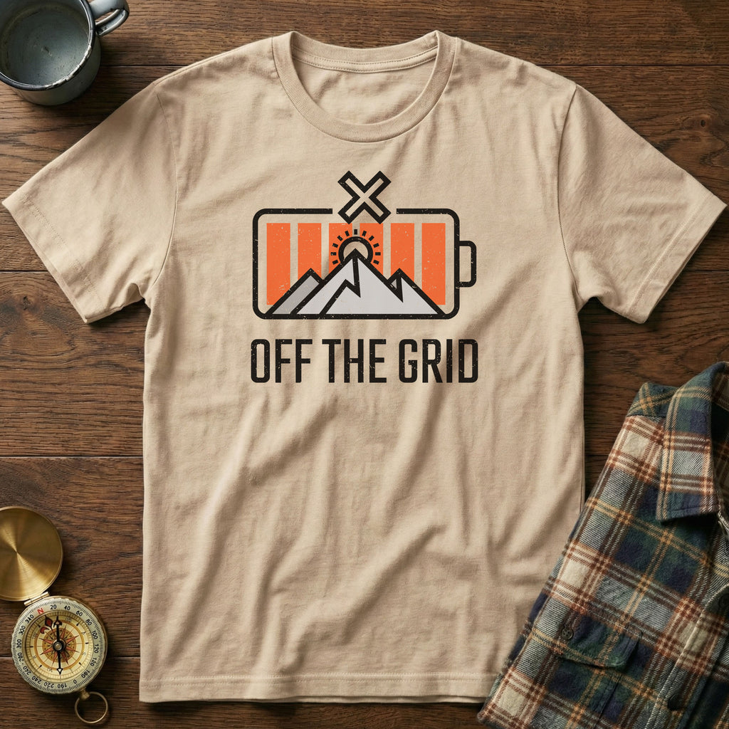 Off The Grid Retro Battery T-Shirt