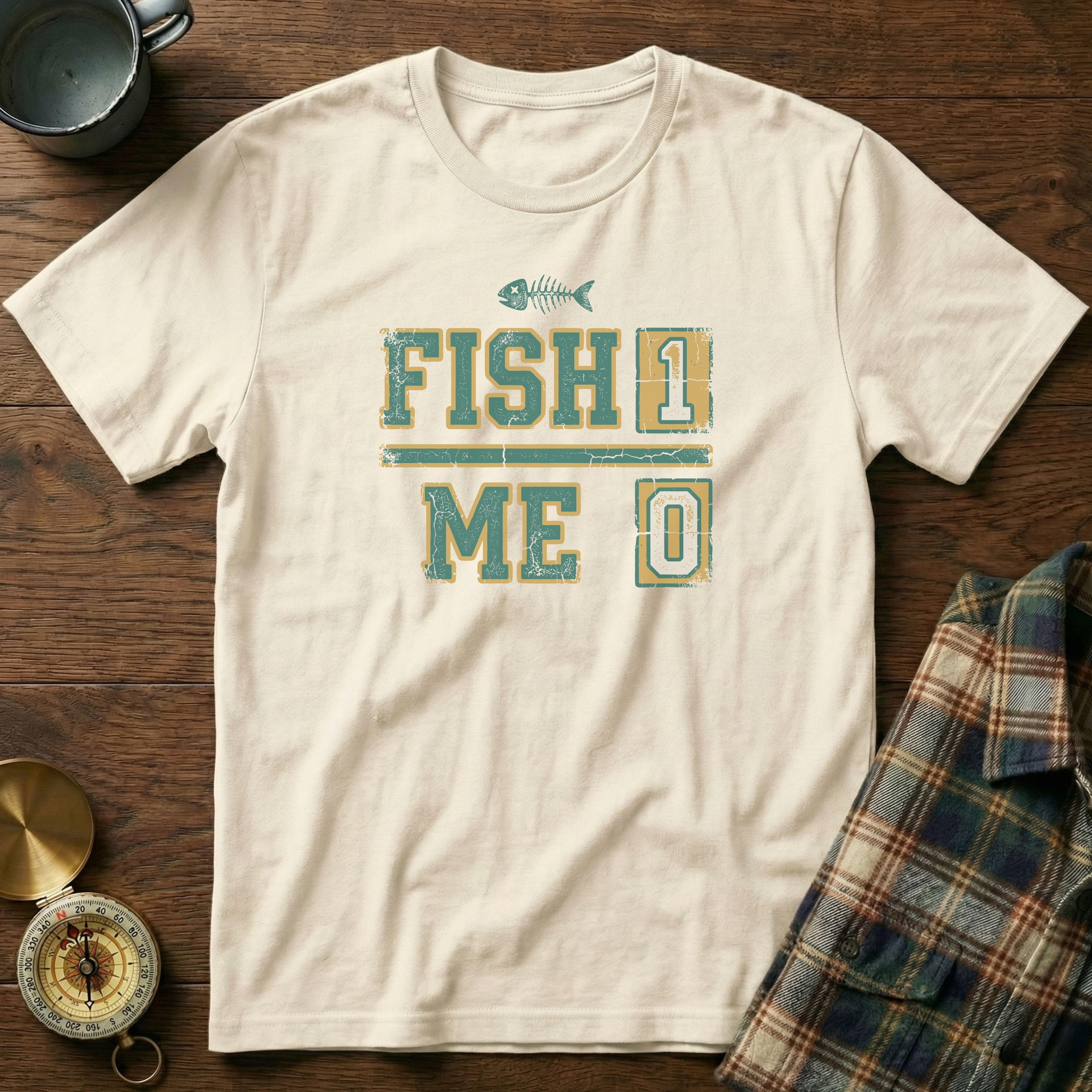 Local Angler Humor Fish 1 Me 0 Snarky Fishing T-Shirt