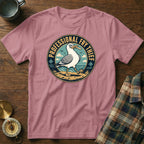 T-shirt with a seagull design that says "Professional Fry Thief"