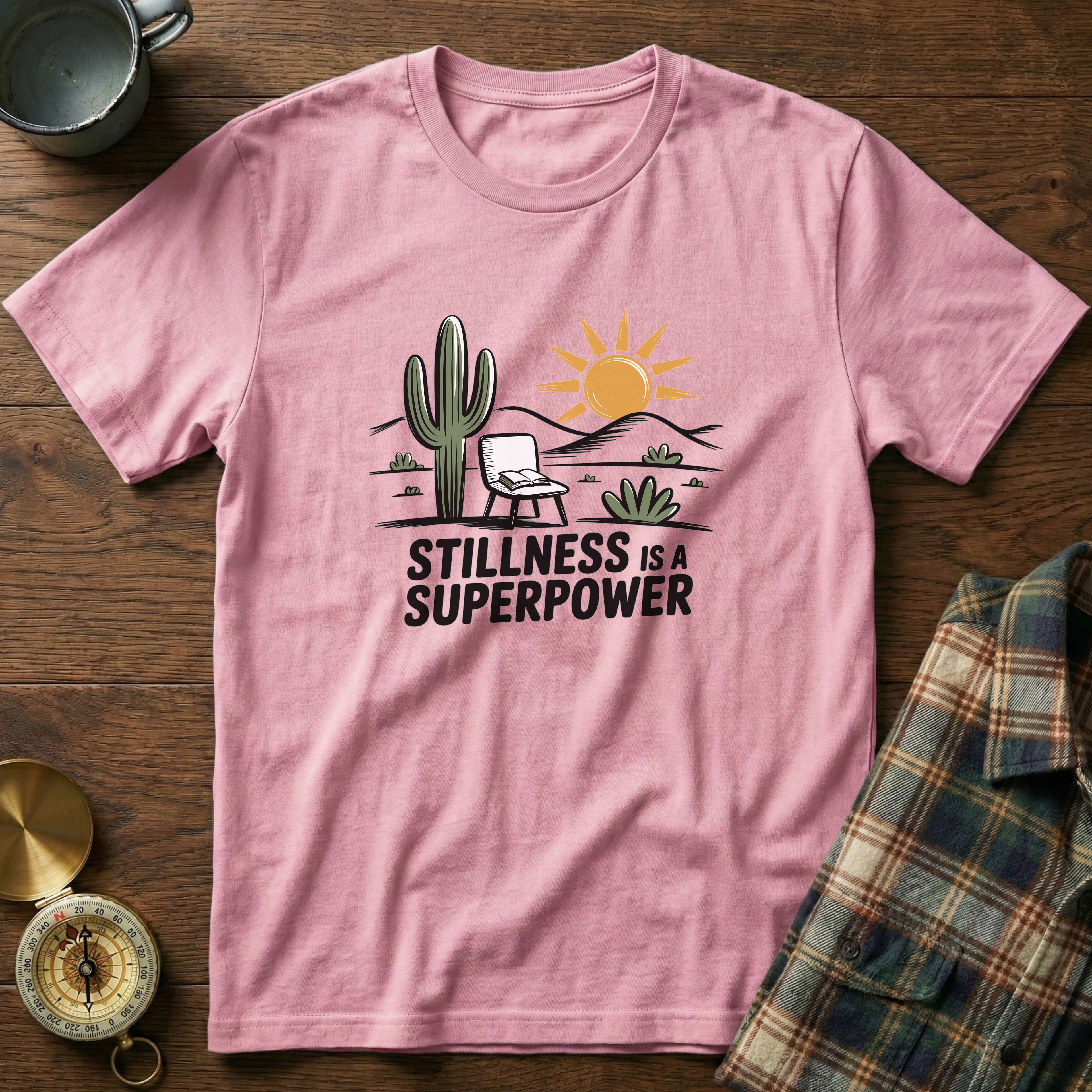 Mindful Cactus & Sun Scene T-Shirt