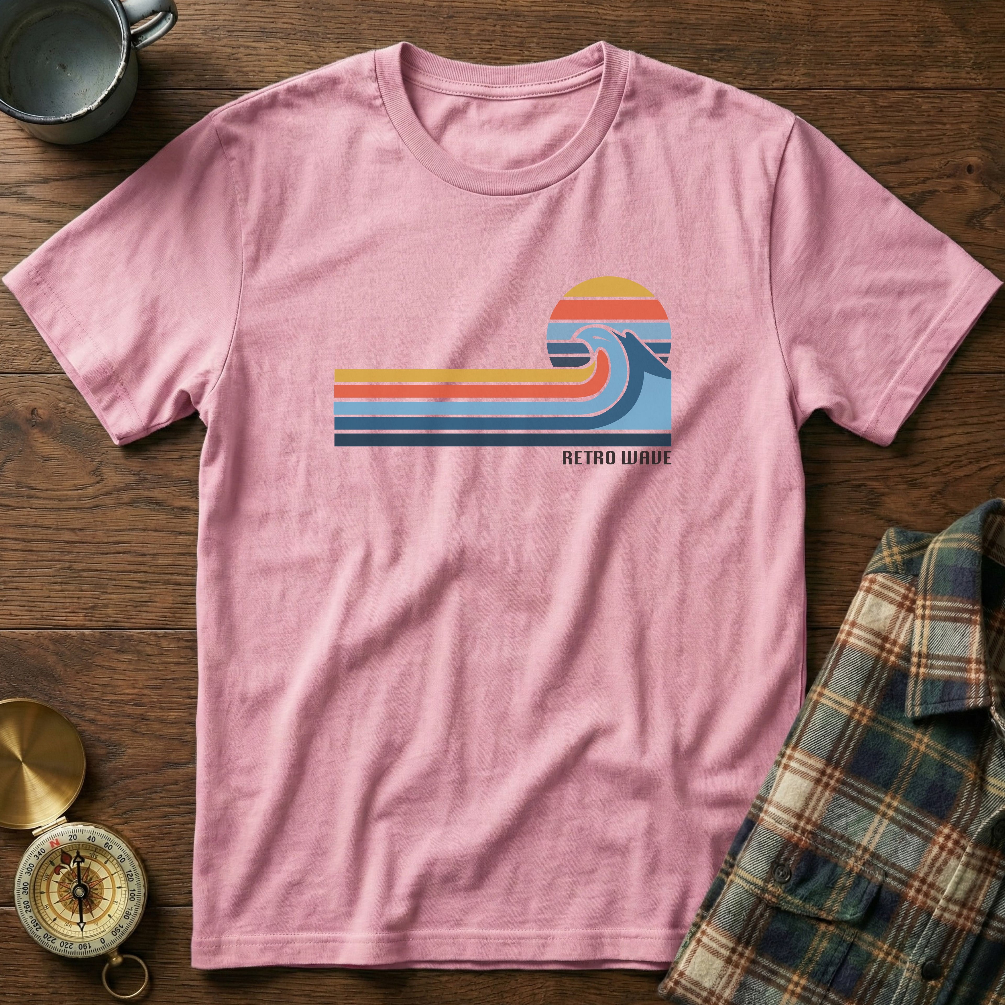 California Retro Wave Surf & Sun Graphic T-Shirt