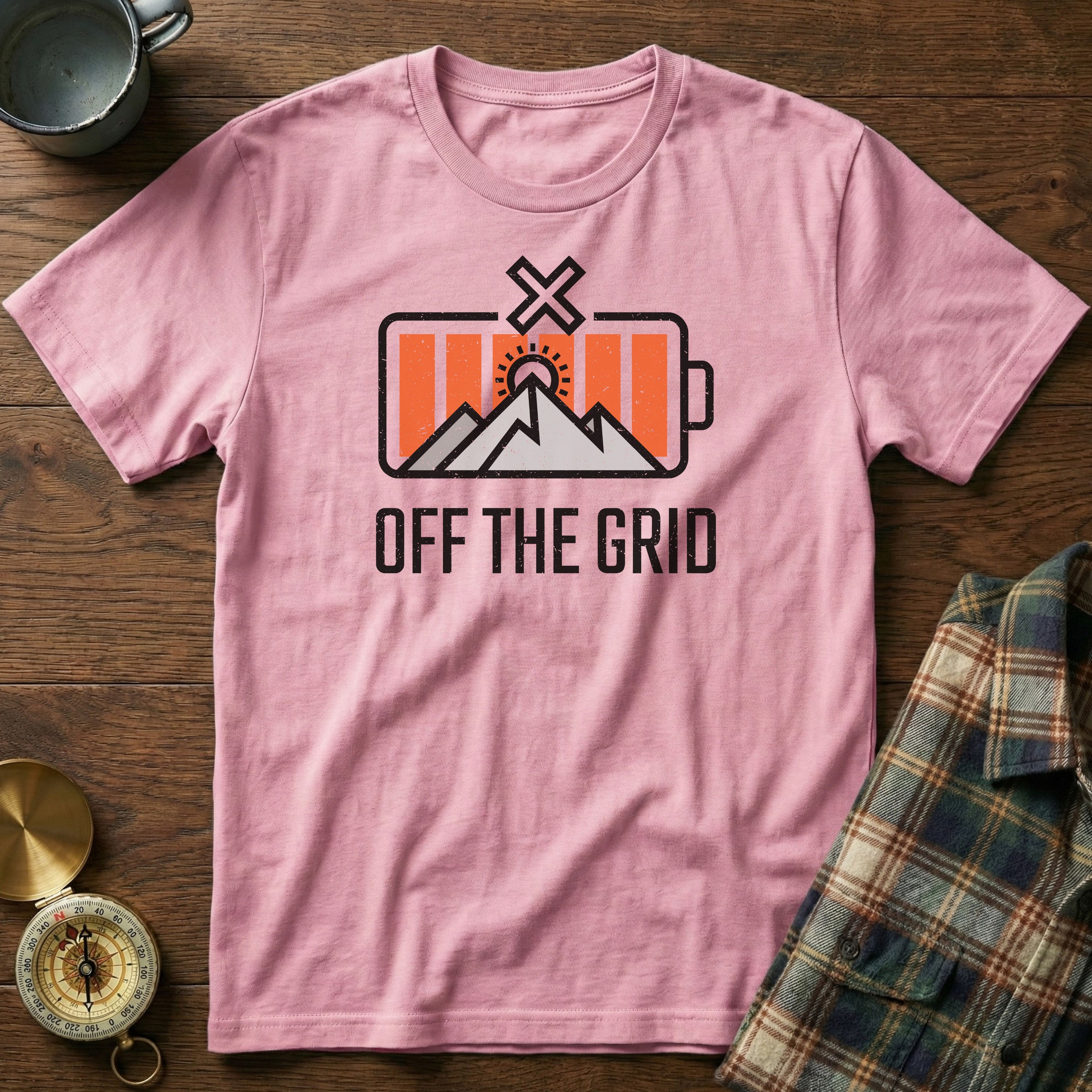 Off The Grid Retro Battery T-Shirt