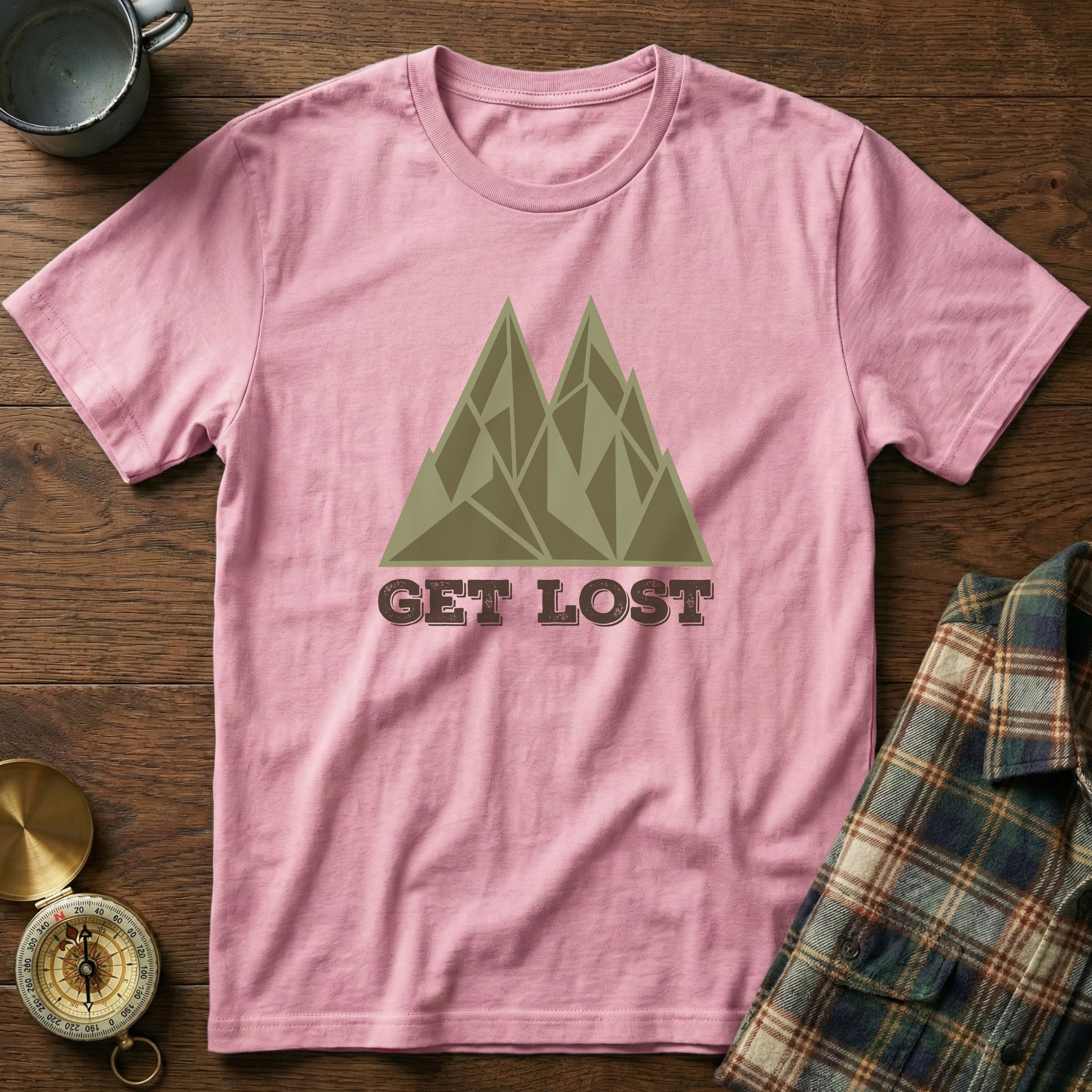 Get Lost Retro Geometric Mountain T-Shirt