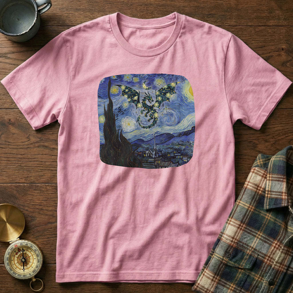 Dragon in Starry Night Van Gogh T-Shirt