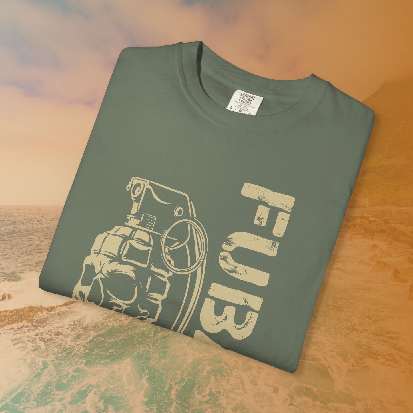 FUBAR Skull Grenade T-Shirt | Military Slang Veteran Gift | Grunge Dark Aesthetic Apparel