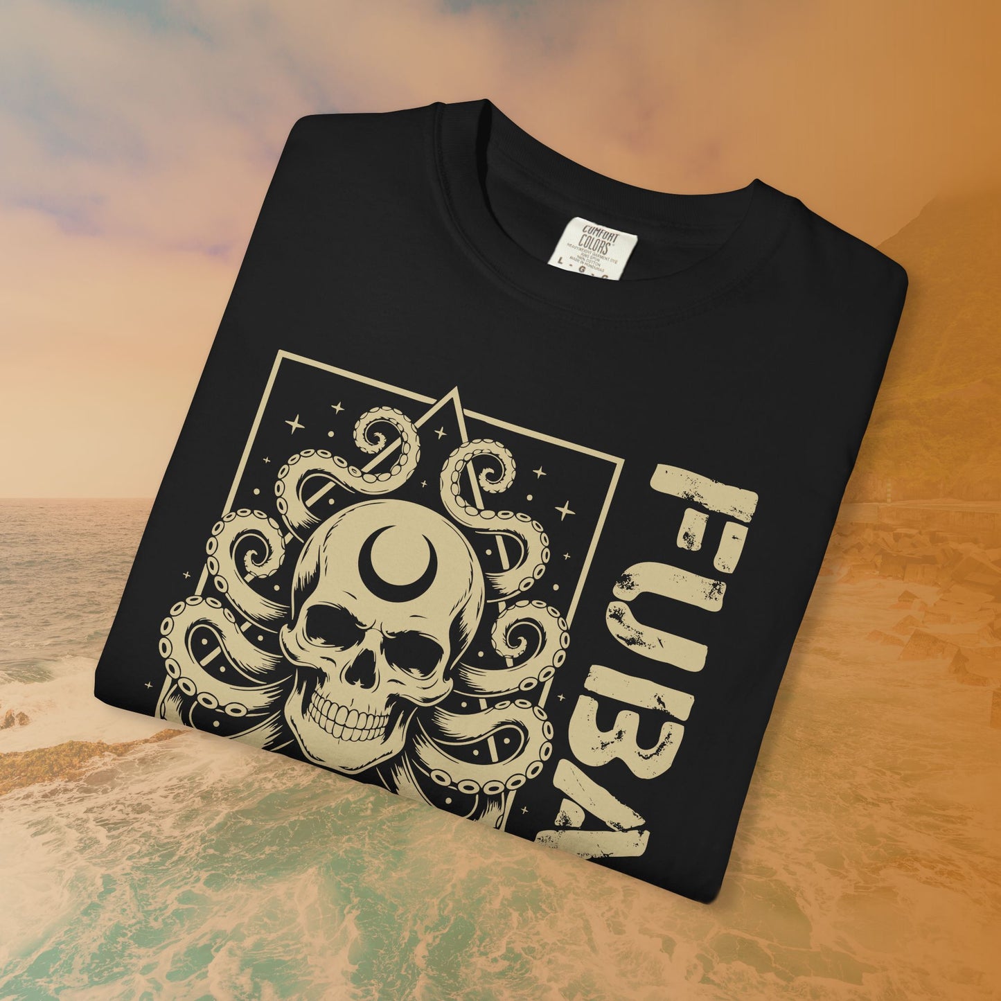 FUBAR Octopus Skull T-Shirt | Cosmic Horror Lovecraftian Grunge Graphic Tee | Military Slang Apparel