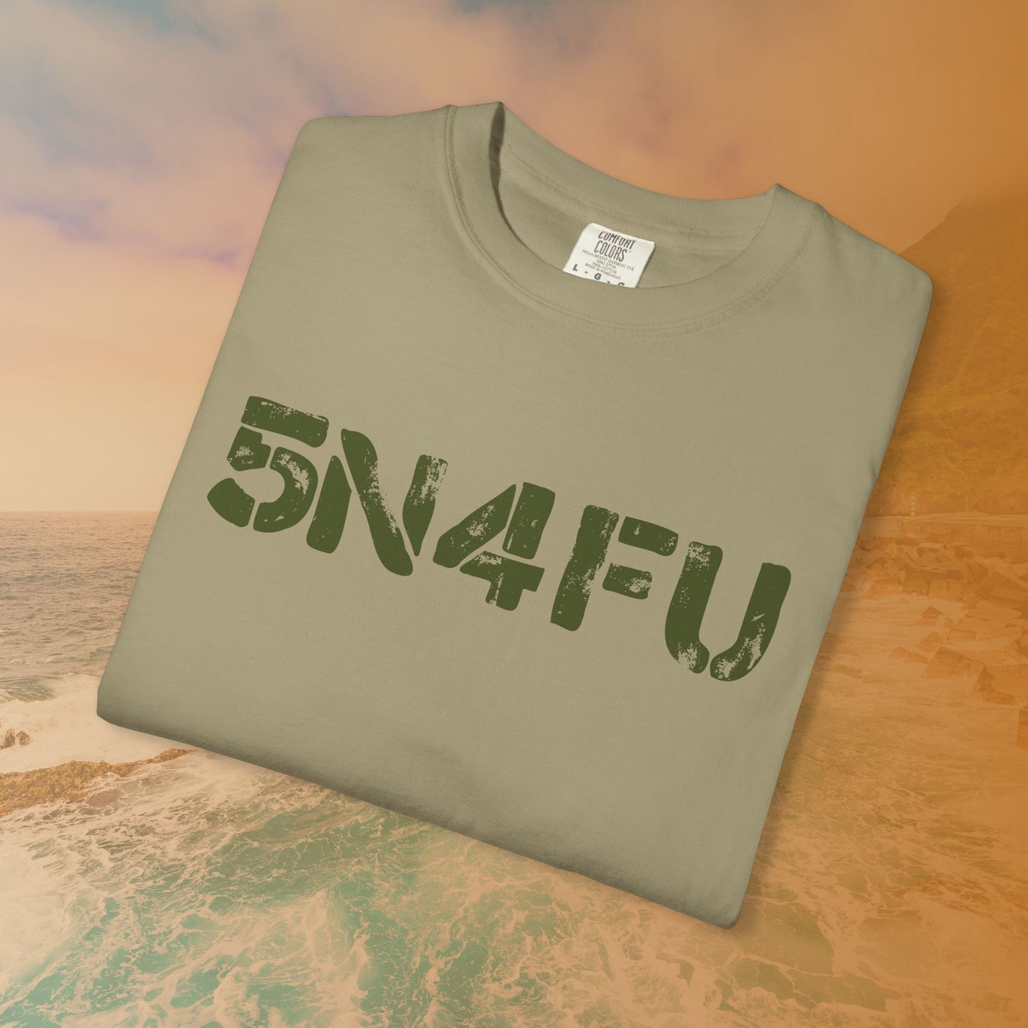 SNAFU (5N4FU) Code Word Shirt | Digital Military Acronym T-Shirt | Stencil Font Veteran Humor