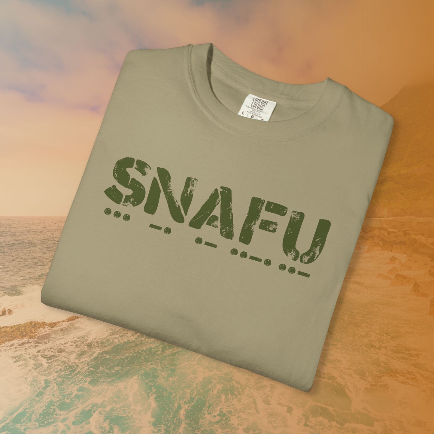 SNAFU Morse Code T-Shirt | Military Slang Communication Code Graphic Tee | Veteran Sarcasm Apparel