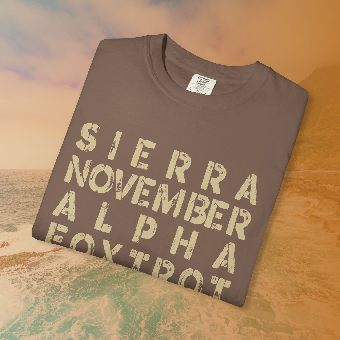 NATO Phonetic SNAFU Shirt | Funny Veteran Gift | Distressed Stencil Text