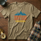 The Mountains Don't Care Neither Do We T-Shirt in Khaki