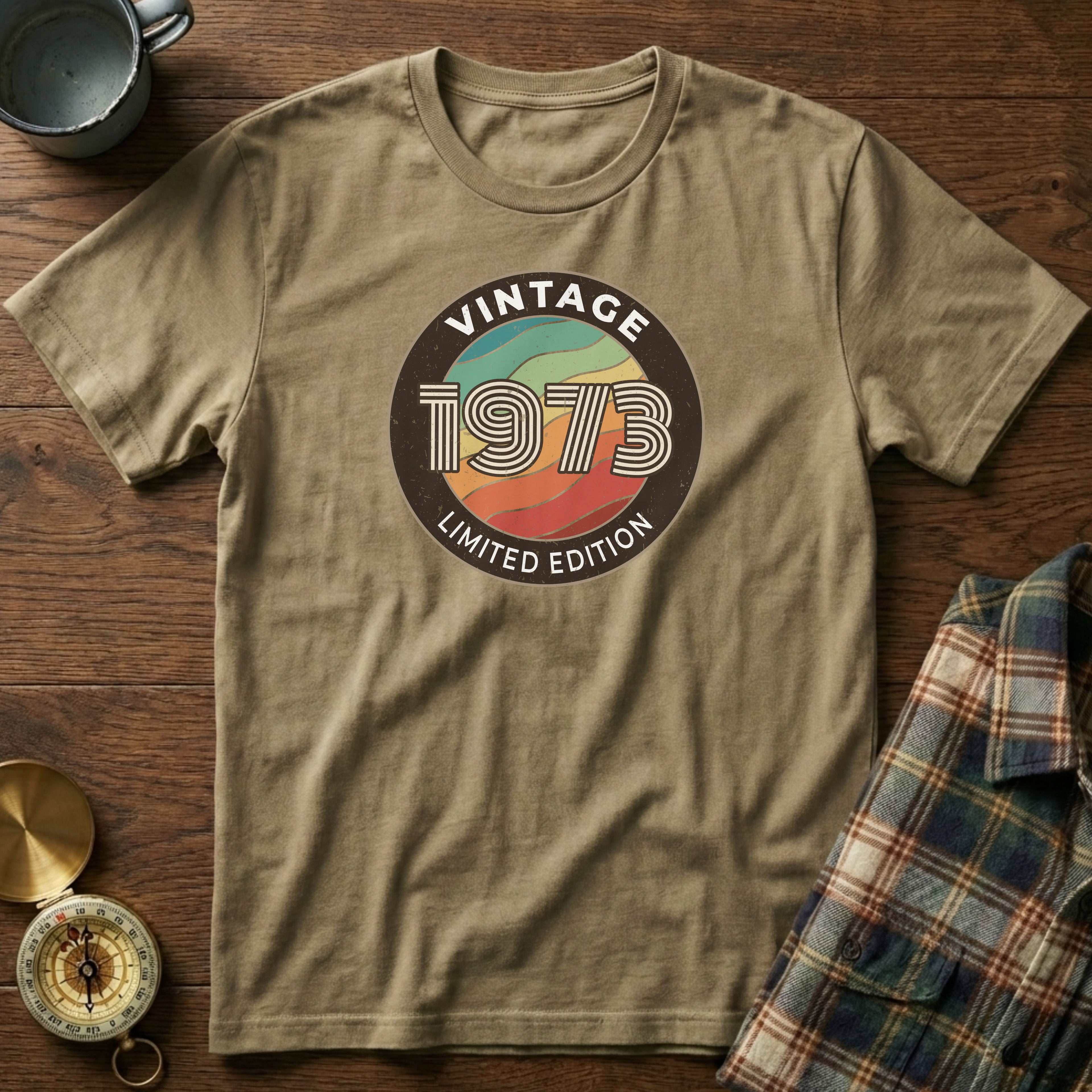 Vintage 1973 Limited Edition T-Shirt in Khaki