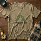 Analog Adventures Retro Geometric T-Shirt in Khaki