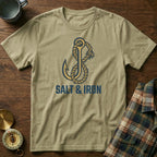 Salt and Iron Anchor Rope T-shirt in Khaki